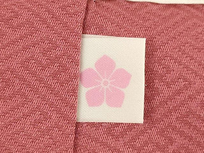 平和屋着物●上質な色無地　松竹梅　今様色　正絹　逸品　AABK0116ck