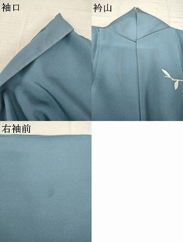 平和屋着物●本加賀友禅作家　南克治　訪問着　草花文　正絹　逸品　AABK0119ck