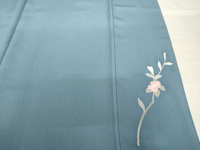 平和屋着物●本加賀友禅作家　南克治　訪問着　草花文　正絹　逸品　AABK0119ck