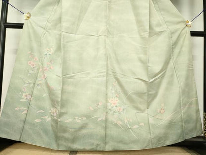 平和屋着物●本場大島紬　染大島　訪問着　枝花文　彩り華　正絹　逸品　AABK0122ck