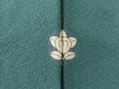 平和屋着物●本草木染作家　瑞鳳　色無地　高麗納戸色　正絹　逸品　AABK0124ck