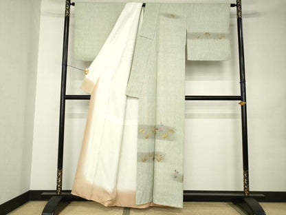 平和屋着物●訪問着　橘　金彩　正絹　逸品　AABK0128ck