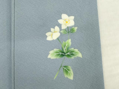 平和屋着物●上質な色無地　ワンポイント　秘色色　正絹　逸品　AABK0134ck