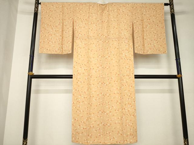 平和屋着物●長襦袢　袷　芝花文　正絹　逸品　AABK0136ck