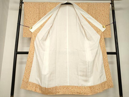 平和屋着物●長襦袢　袷　芝花文　正絹　逸品　AABK0136ck