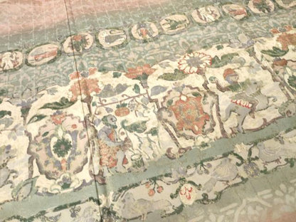 平和屋着物●訪問着　作家物　古代壁画文様　正絹　逸品　AABK0140ck