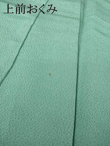 平和屋着物●人間国宝　吉田玉男　色無地　薄青色　鬼しぼ縮緬　正絹　逸品　AABK0142ck