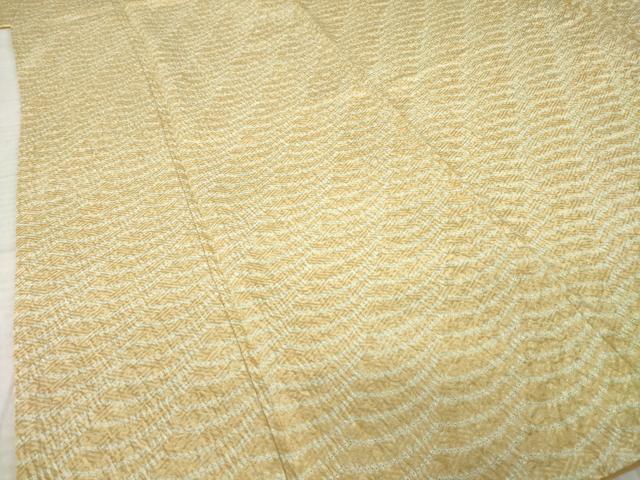 平和屋着物●上質な小紋　総絞り　立波文　正絹　逸品　AABK0151ck