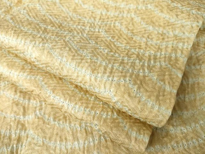 平和屋着物●上質な小紋　総絞り　立波文　正絹　逸品　AABK0151ck