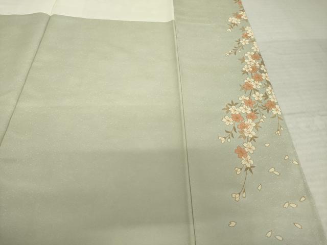 平和屋着物●訪問着　扇面花文　金彩　正絹　逸品　AABK0158ck