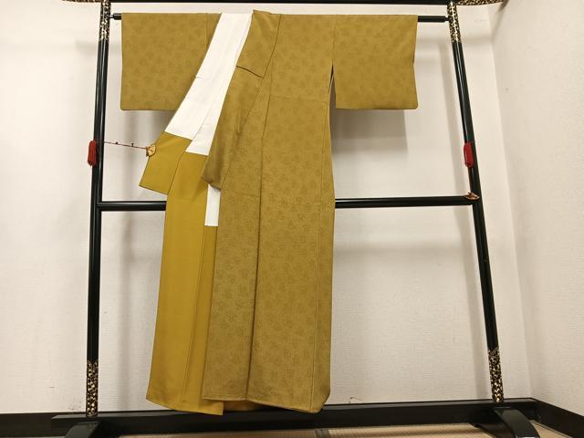 平和屋着物●重要無形文化財　人間国宝　中村勇二郎　江戸小紋　国宝平等院雲中供養菩薩像五十二　正絹　逸品　AABK0163ph