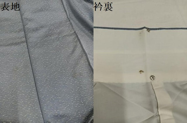 平和屋着物●お召　流水文　正絹　逸品　AABK0167ph