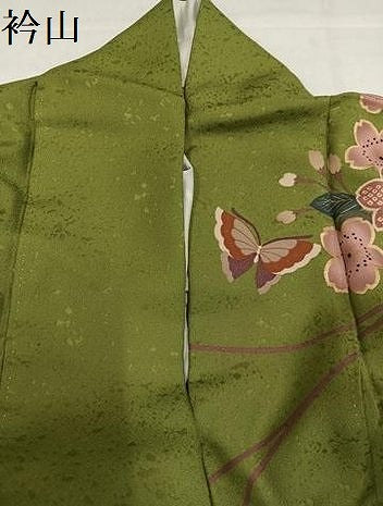 平和屋着物●豪華振袖　舞蝶桜文　金彩　正絹　逸品　AABK0170ph