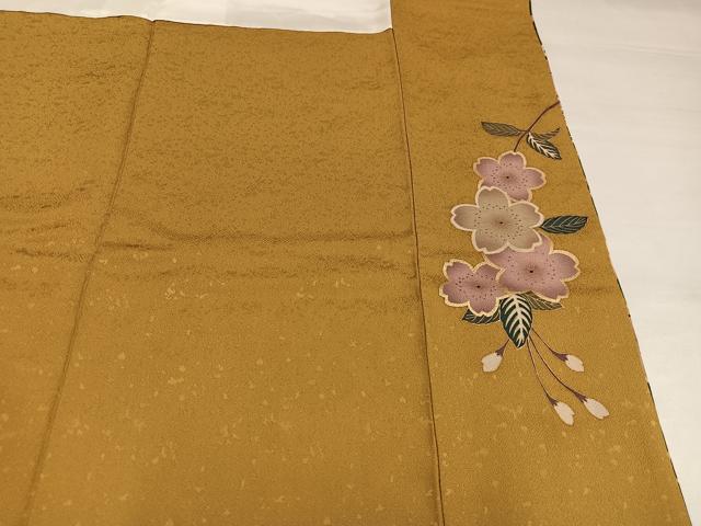 平和屋着物●豪華振袖　舞蝶桜文　金彩　正絹　逸品　AABK0170ph