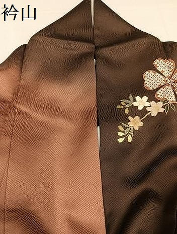 平和屋着物●訪問着　駒刺繍　草花文　暈し染め　金彩　ますいわ屋扱い　正絹　逸品　AABK0176ph