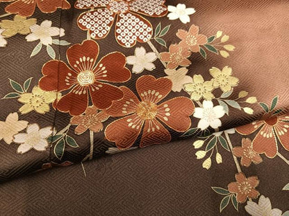 平和屋着物●訪問着　駒刺繍　草花文　暈し染め　金彩　ますいわ屋扱い　正絹　逸品　AABK0176ph