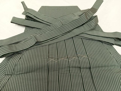 平和屋着物●男性　行灯袴　縞　正絹　逸品　未使用　AABK0180ph