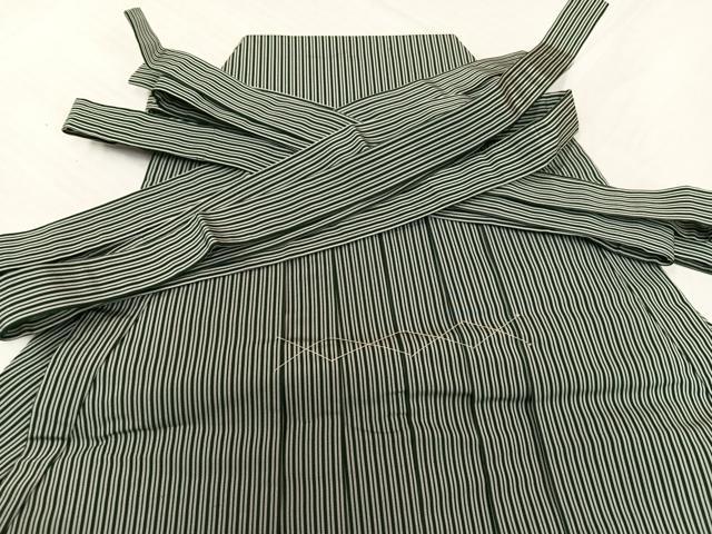 平和屋着物●男性　行灯袴　縞　正絹　逸品　未使用　AABK0180ph