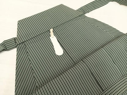 平和屋着物●男性　行灯袴　縞　正絹　逸品　未使用　AABK0180ph