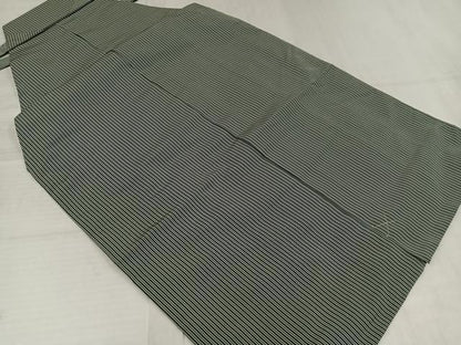 平和屋着物●男性　行灯袴　縞　正絹　逸品　未使用　AABK0180ph