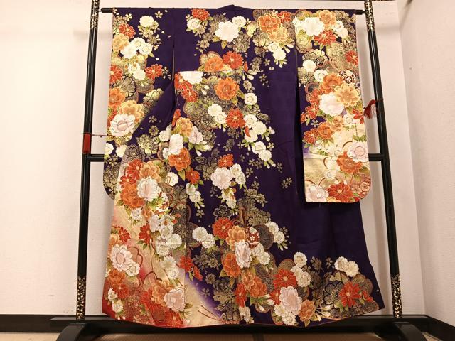 平和屋着物●豪華振袖　花毬文　金彩　正絹　逸品　AABK0182ph