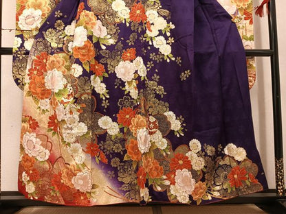 平和屋着物●豪華振袖　花毬文　金彩　正絹　逸品　AABK0182ph