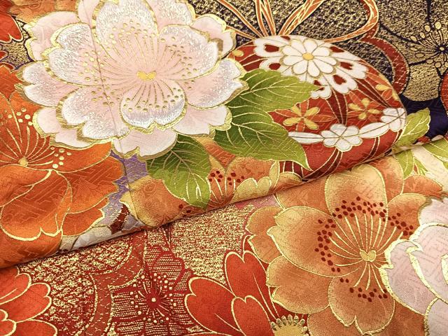 平和屋着物●豪華振袖　花毬文　金彩　正絹　逸品　AABK0182ph
