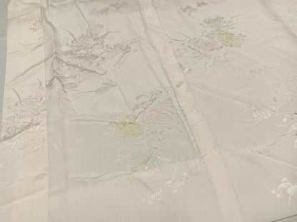 平和屋着物●振袖用長襦袢　無双仕立て　花地紋　暈し染め　正絹　逸品　AABK0186ph