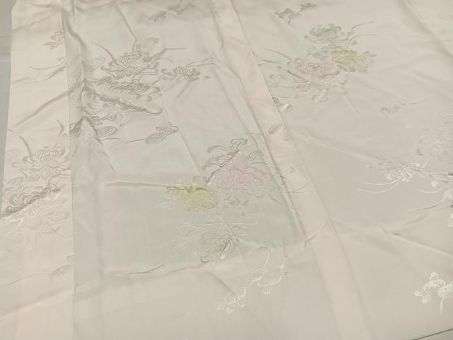 平和屋着物●振袖用長襦袢　無双仕立て　花地紋　暈し染め　正絹　逸品　AABK0186ph