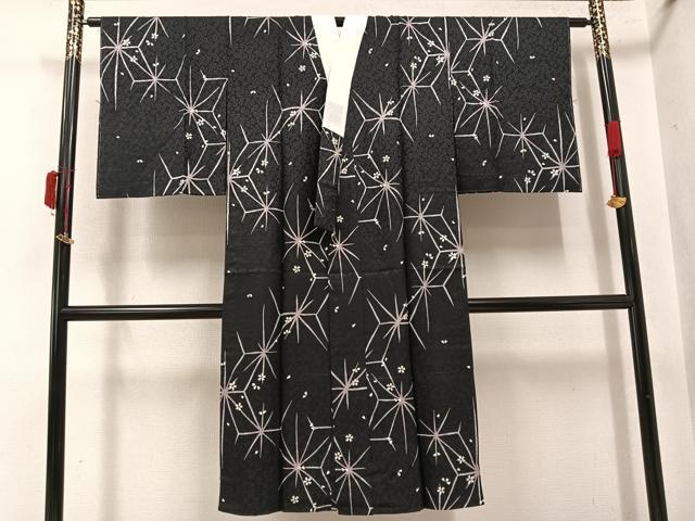平和屋着物●長襦袢　無双仕立て　舞桜文　正絹　逸品　未使用　AABK0187ph