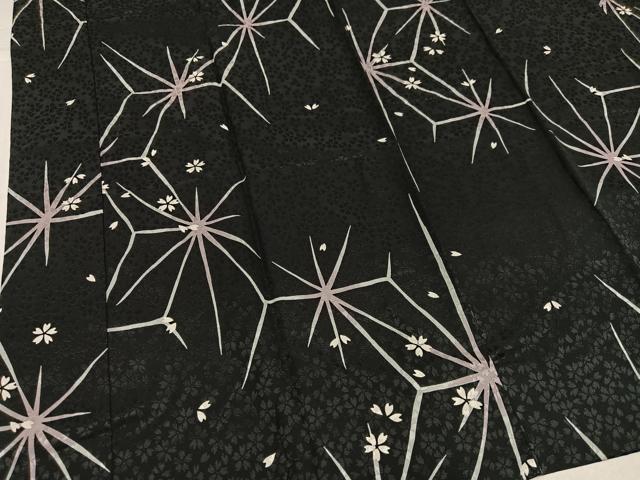 平和屋着物●長襦袢　無双仕立て　舞桜文　正絹　逸品　未使用　AABK0187ph