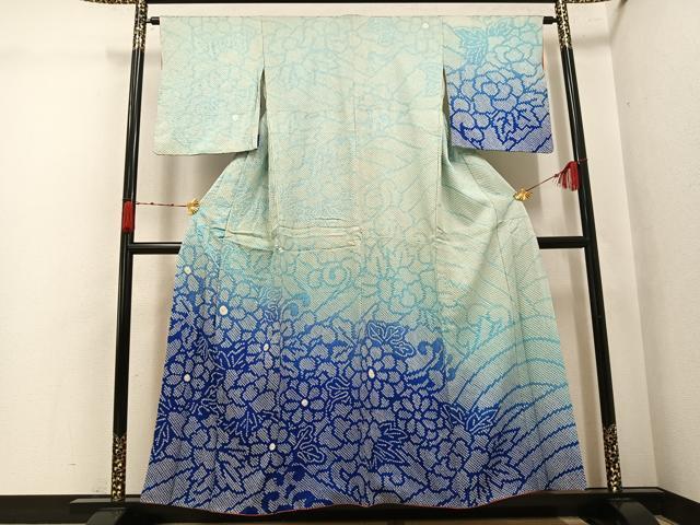 平和屋着物●訪問着　総絞り　花尽くし　正絹　逸品　AABK0189ph