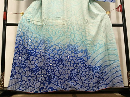 平和屋着物●訪問着　総絞り　花尽くし　正絹　逸品　AABK0189ph