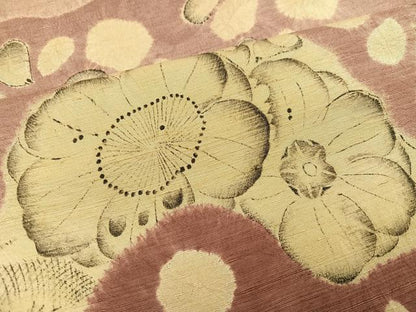 平和屋着物●西洞院辻が花　大脇一心　訪問着　紬地　絞り　正絹　逸品　AABK0190ph