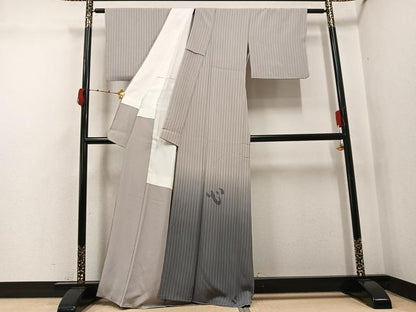 平和屋着物●十日町　加賀草木友禅の第一人者　田村哲彦　色留訪問着　手描き　心　暈し染め　正絹　逸品　AABK0193ph