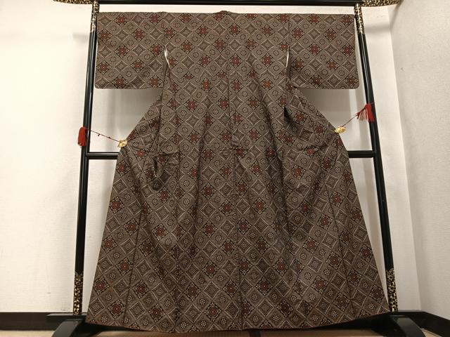 平和屋着物●本場大島紬　龍郷絣　正絹　逸品　AABK0196ph