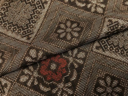 平和屋着物●本場大島紬　龍郷絣　正絹　逸品　AABK0196ph