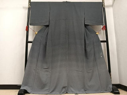 平和屋着物●伝統工芸士　保科信　江戸小紋　訪問着　霞文　正絹　逸品　AABK0197ph