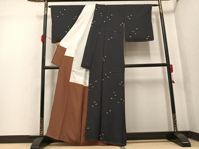 平和屋着物●上質な小紋　源氏香　正絹　逸品　未使用　AABK0202ph