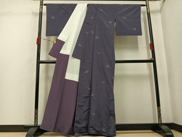 平和屋着物●上質な紬　かかし　正絹　逸品　AABK0203ph