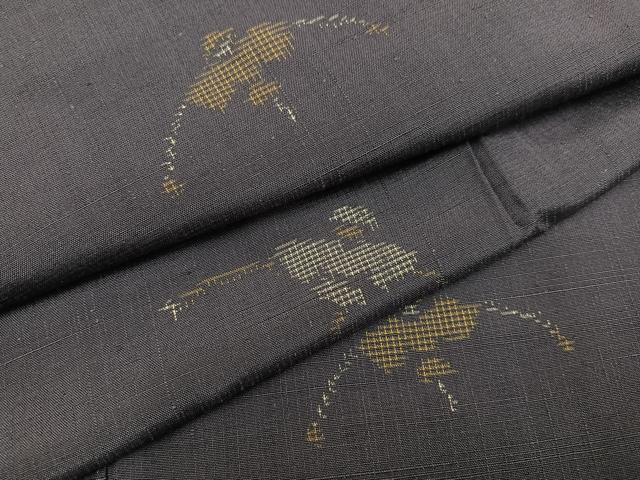 平和屋着物●上質な紬　かかし　正絹　逸品　AABK0203ph