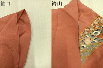 平和屋着物●豪華振袖　駒刺繍　草花文　金彩　正絹　逸品　AABK0207ph