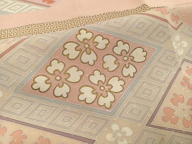 平和屋着物●創業460年・千總　色留袖　駒刺繍　花菱文　金彩　正絹　逸品　AABK0209ph
