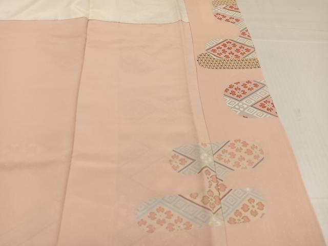 平和屋着物●創業460年・千總　色留袖　駒刺繍　花菱文　金彩　正絹　逸品　AABK0209ph