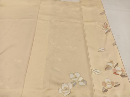 平和屋着物●訪問着　駒刺繍　椿　暈し染め　金彩　正絹　逸品　AABK0210ph