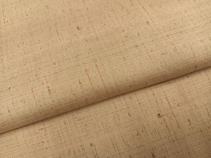 平和屋着物●結城紬　色無地　蜂蜜色　証紙付き　正絹　逸品　AABK0216ph