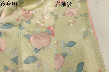 平和屋着物●上質な小紋　地紋起こし　橘　正絹　逸品　AABK0224ph