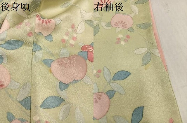 平和屋着物●上質な小紋　地紋起こし　橘　正絹　逸品　AABK0224ph
