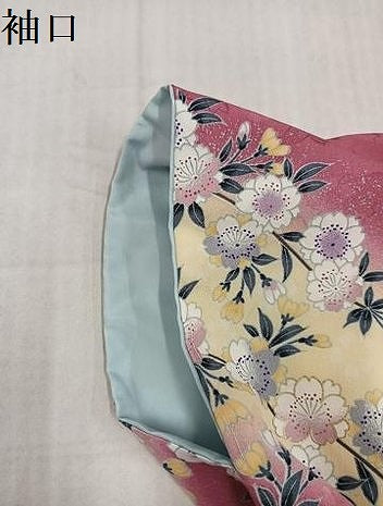 平和屋着物●小振袖　二尺袖　舞桜　暈し染め　洗える着物　AABK0228ph
