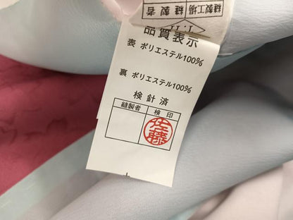 平和屋着物●小振袖　二尺袖　舞桜　暈し染め　洗える着物　AABK0228ph